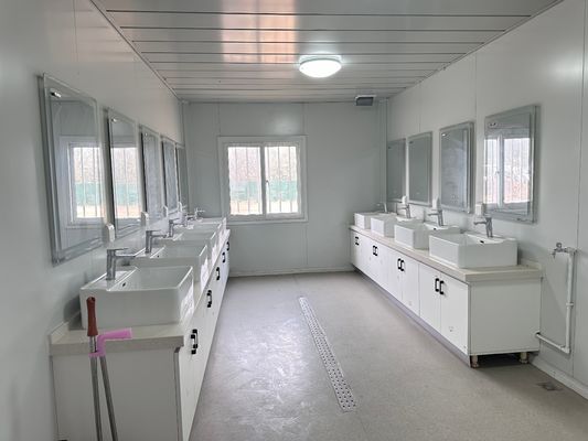 Huis gegalvaniseerde staalstructuur broodje paneel 20ft 40ft container huis modern prefab flat pack woonhuis container