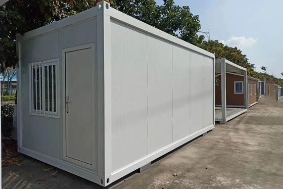 Huis gegalvaniseerde staalstructuur broodje paneel 20ft 40ft container huis modern prefab flat pack woonhuis container