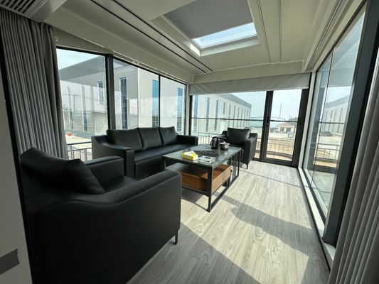 Luxe buitenwonen Groenhuis Prefab Space Capsule Huis met gegalvaniseerd stalen frame