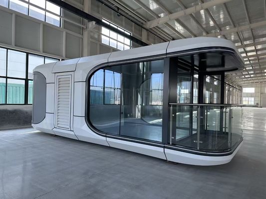 Stalen muur Moderne stijl Luxe Space Capsule Hotel Commercieel Ruimtehuis Met Customized Aluminium Plate Wand