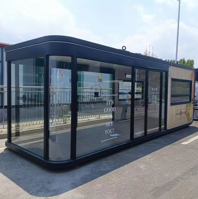 Stalen muur Moderne stijl Luxe Space Capsule Hotel Commercieel Ruimtehuis Met Customized Aluminium Plate Wand