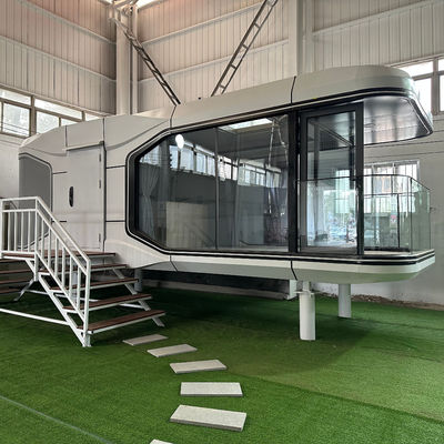 Modulaire Luxe Prefab Steel Smart Space Capsule Home 30-40 Jaar Levensduur Op maat gemaakte interieurdecoratie voor buitenhotel