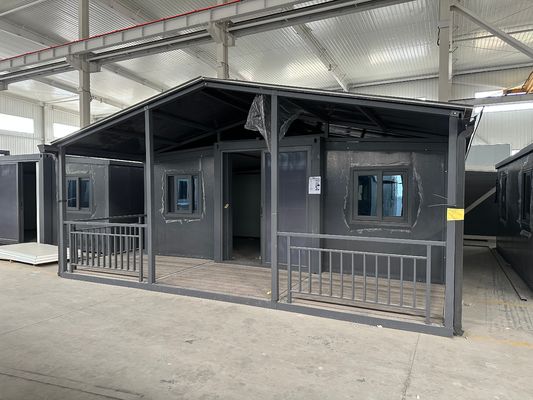 Huis 40ft Modern Customized gegalvaniseerd staal frame Uitbreidbaar container huis met aluminium raam en sandwich paneel