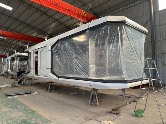 Flat Cabinet Transport en lading Op maat gemaakte prefab luxe hotel moderne ruimtecapsule campinghuis voor klein huis