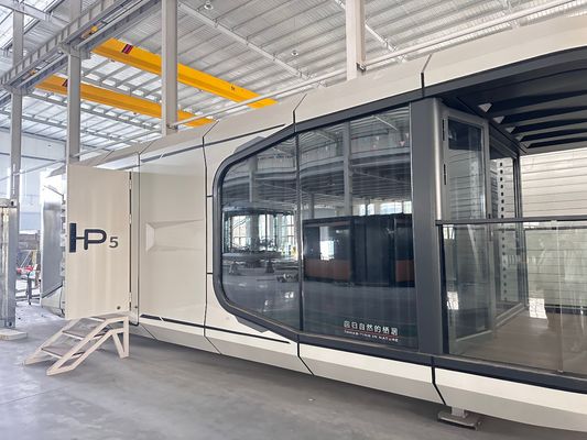 Elektriciteitsschakelaar en aangepaste kleur van luxe ruimtecapsulehuis voor buitenshuis Prefab modulaire huizen voor resorthotel