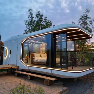 Moderne design stijl Smart Mobile Space Capsule Container Hotel Prefabricated Cabin Capsule House met Sandwich Panel Door