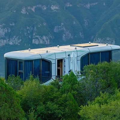 Aluminium raam koolstofarme energiebesparende modulaire woning woning villa capsule huis hotel prefab cabine met meubels