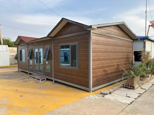 Staal gemaakt Stabiel Hout Graan Prefab Container House Flat Pack in meerdere maten met optionele sandwichpaneel muren en dak