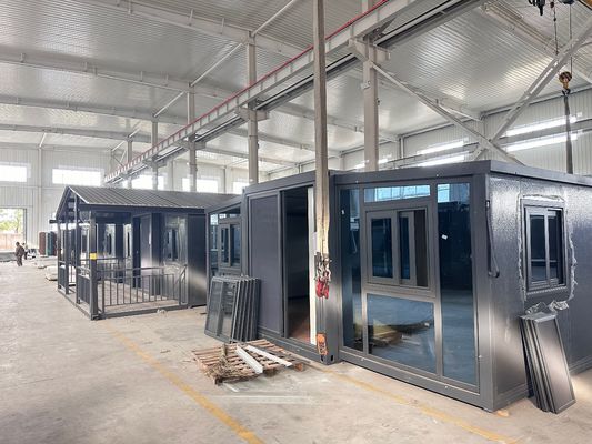 Stalen sandwichpaneel Duurzaam 40 ft 20 ft mobiel uitbreidbaar containerhuis waterdicht lichtframe prefab huis