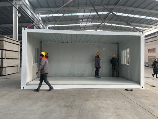 Trend Verplaatsbaar 20ft Opvouwbaar Containerhuis School Voordeel Vinnige installatie Draagbaar prefab mobiele huis voor tijdelijke opslag