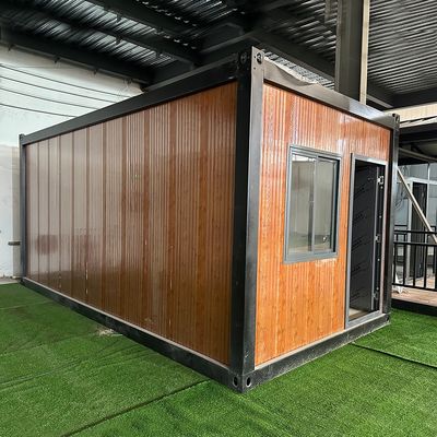 Prefab Windproof Sandwich Panel Container House Flat Pack met 3C/CE/CL/SAA standaard elektriciteit en stabiele structuur