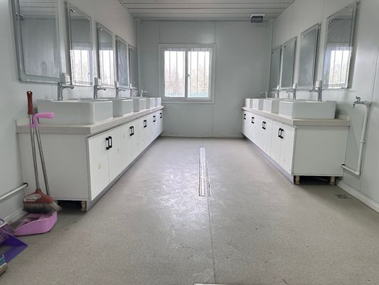 Draagbare ruimte Buitenfunctie Vlak pakket Containerhuis met afneembaar ontwerp en dak