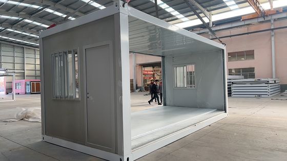 40ft 3C/CE/CL/SAA Standaard Energiebesparend Modulair Prefab Steel Glaswol Sandwich Panel Klappend Containerhuis voor verzending