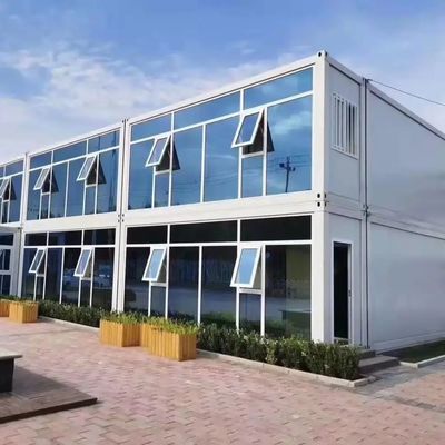 20 40 ft op maat gemaakte glazen wand prefab afneembare container huis voor modern kantoordesign met sterke staal steun