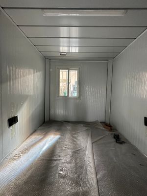 Mobiele multi-modulaire geprefabriceerde 20 40 ft gegalvaniseerde stalen frame zigzag vouwcontainer huis met structuur