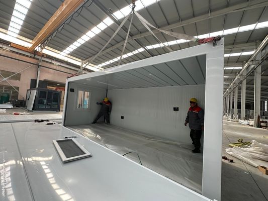 Stalen eenvoudig te monteren vouwbaar mobiel groot draagbaar magazijn geprefabriceerd woonkast Containerhuis