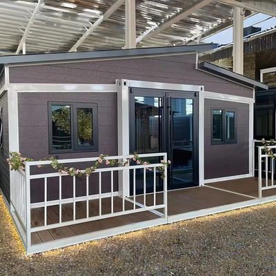 20 ft Gereed gemaakt 2 slaapkamers Draagbaar Geprefabriceerd Uitbreidbaar Containerhuis voor kantoorgebouwen Structuur en efficiëntie