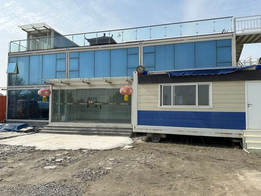 Moderne ontwerp stijl staal 40 ft Quick Installation Prefab Container House Flat Pack Brandbestendige modulaire container huis