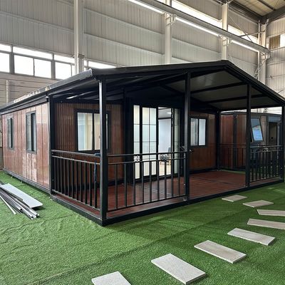 Flexible assemble Luxury Portable Fireproof Waterproof Wall Panel Outdoor Mobile Home Uitbreidbaar Containerhuis voor villa