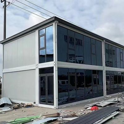Draagbaar modulair ontwerp sandwichpaneel staal frame afneembare container huis met aangepaste kleur optie