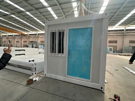 Comfortabele vouwbare geprefabriceerde container modulair kantoorhuis met waterdicht dak en lokale standaard elektriciteit