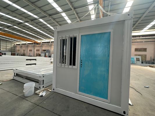 Gemakkelijk te monteren Opvouwbaar Kiosk Sandwich Panel Verzending Opvouwbaar Stalen Containerhuis Met Waterdicht Hoogdak