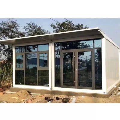 20ft 40ft Easy Assembly Container Storage Flat Pack Hurricane Proof Prefab Office Container met modern zwart ontwerp