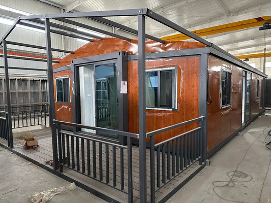 20ft uitbreidbaar Containerhuis met keuken Modern ontwerp Volledig ingericht 2 slaapkamers Draagbaar wonen van aangepast