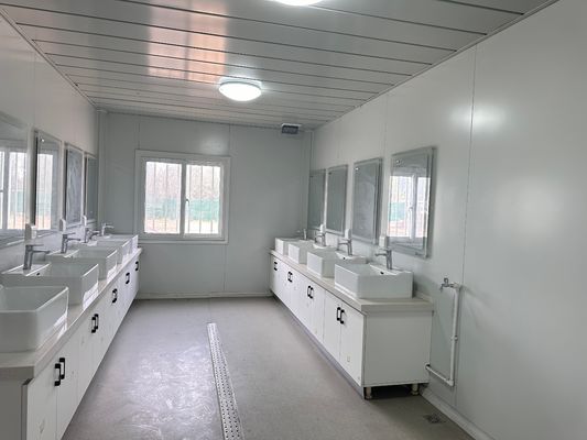 Draagbare mobiele woning Prefabricated Office Container Huizen Flat Pack Container Huis met badkamer Vinnige installatie Voordeel