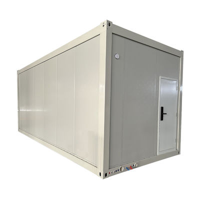 Vierkant ontwerp gemodificeerd scheepvaartcontainerhuis voor kantoor waterdicht branddicht geprefabriceerd stalen frame huizen