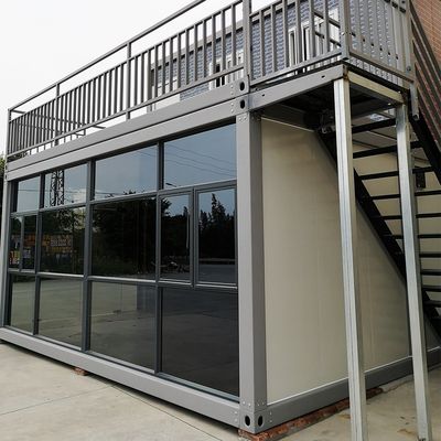 Modulaire luxecontainer restaurant gegalvaniseerd stalen prefab huis container frame