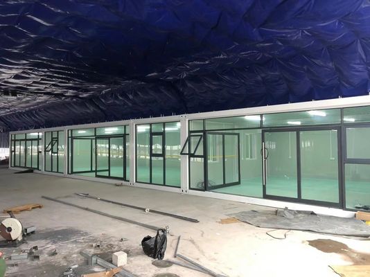 Afneembare 2 verdiepingen hotelcontainerhuis met sandwichpaneel en stalen frame