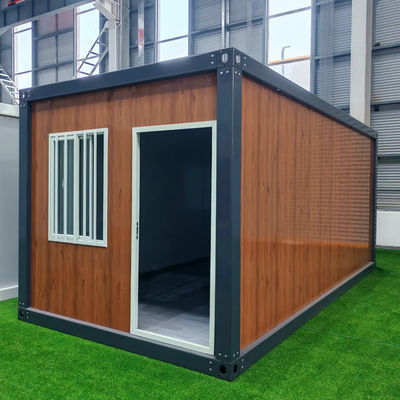 Snel samenstellen Afneembare rechthoekige prefab Minihuis met 50mm Rockwool Muurmateriaal
