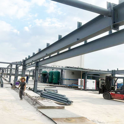 Grote vierkante meter staal magazijn industriële staalconstructie werkplaats Gebouw met licht gewicht