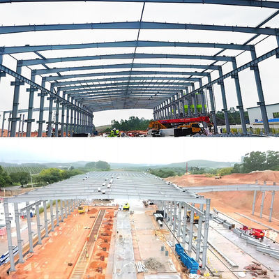 Staalconstructie Warehouse voor staalconstructie Workshop Warehouse Hangar Makkelijk te installeren Prefabricated Prefab Steel Structure