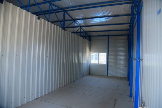 Aluminium venster en houten vloer 2 verdiepingen glas prefab huis voor kleine gezinnen