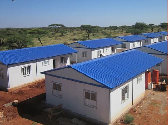 Prefab House Villa in Panama met 50/75/100mm Wave Sandwich Panel en rechthoekige vorm