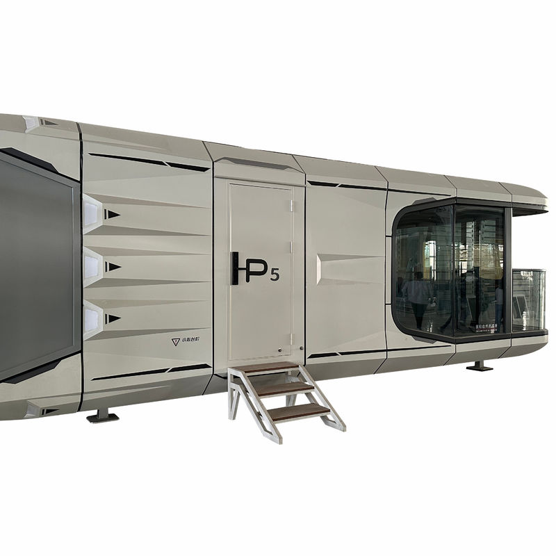Luxe buitenwonen Groenhuis Prefab Space Capsule Huis met gegalvaniseerd stalen frame