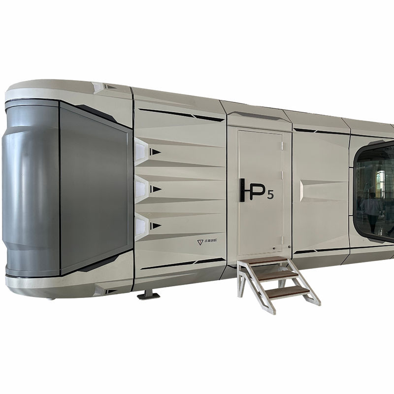 Stalen muur Moderne stijl Luxe Space Capsule Hotel Commercieel Ruimtehuis Met Customized Aluminium Plate Wand