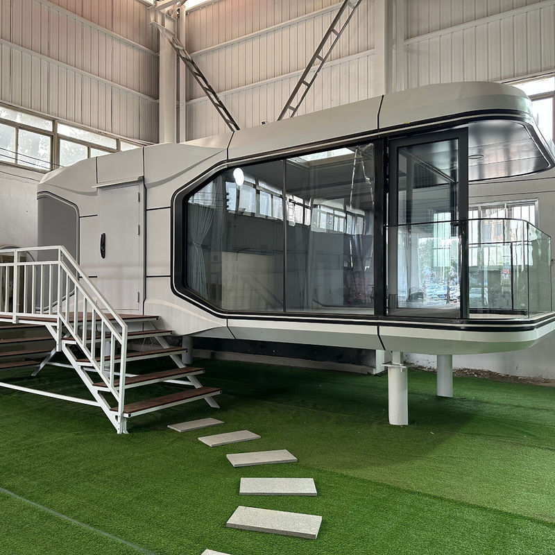 Draagbare prefab stalen villa voor multifunctionele slimme ruimtecapsule en buitencamping