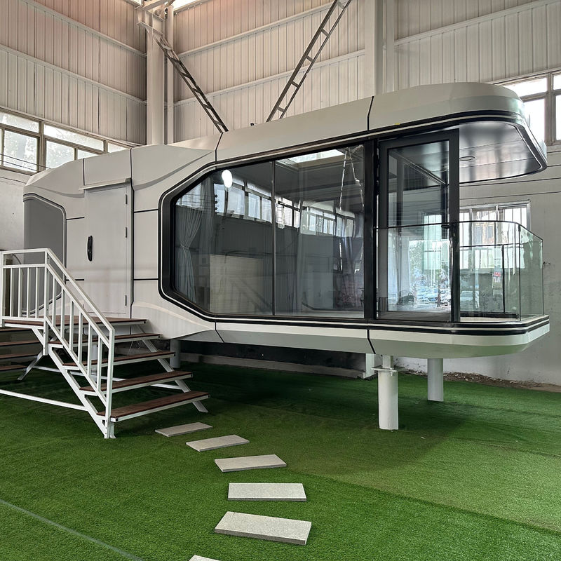 Modulaire Luxe Prefab Steel Smart Space Capsule Home 30-40 Jaar Levensduur Op maat gemaakte interieurdecoratie voor buitenhotel
