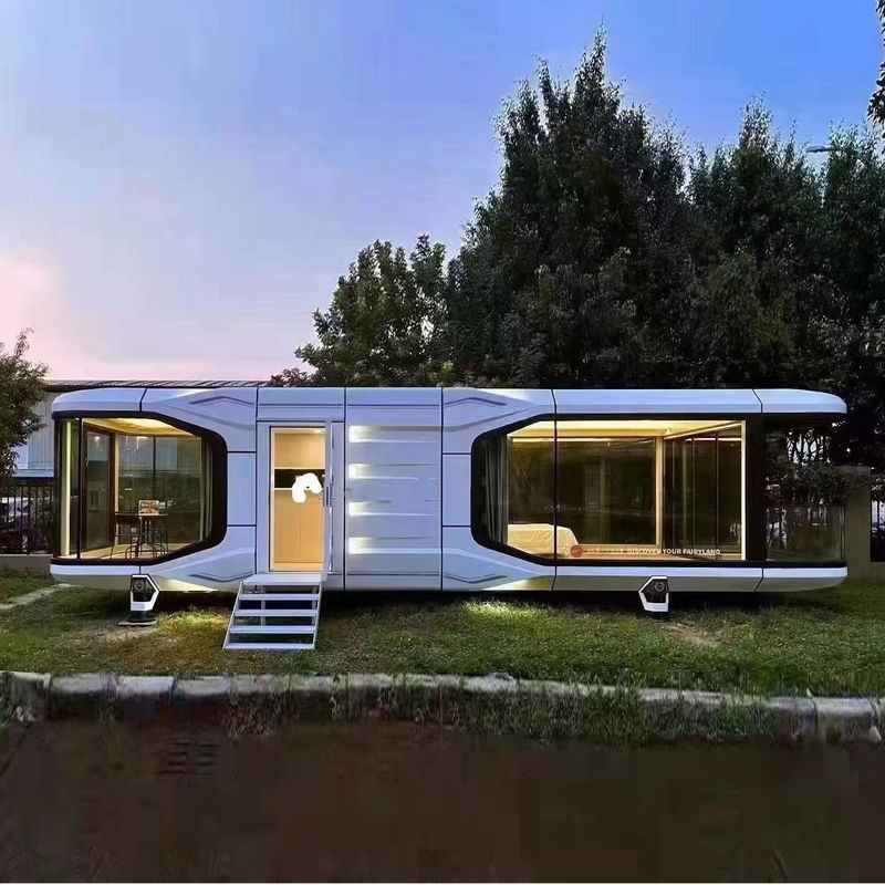 Direct leveren Buitenruimte Capsule Huis Verhuisbaar Huis Capsule Huis Elektriciteit Stopcontacten Staal Commerciële Ruimte