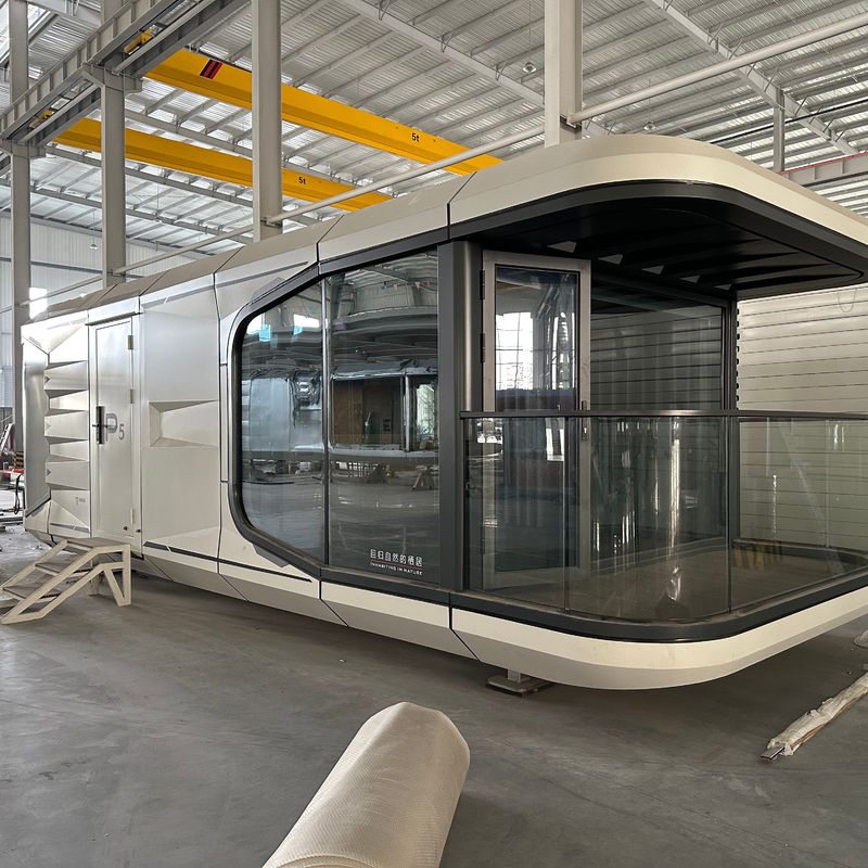 Luxe toeristisch resort Container Home Moderne stijlvolle 2 slaapkamers Space Capsule Hotel met aluminium raam