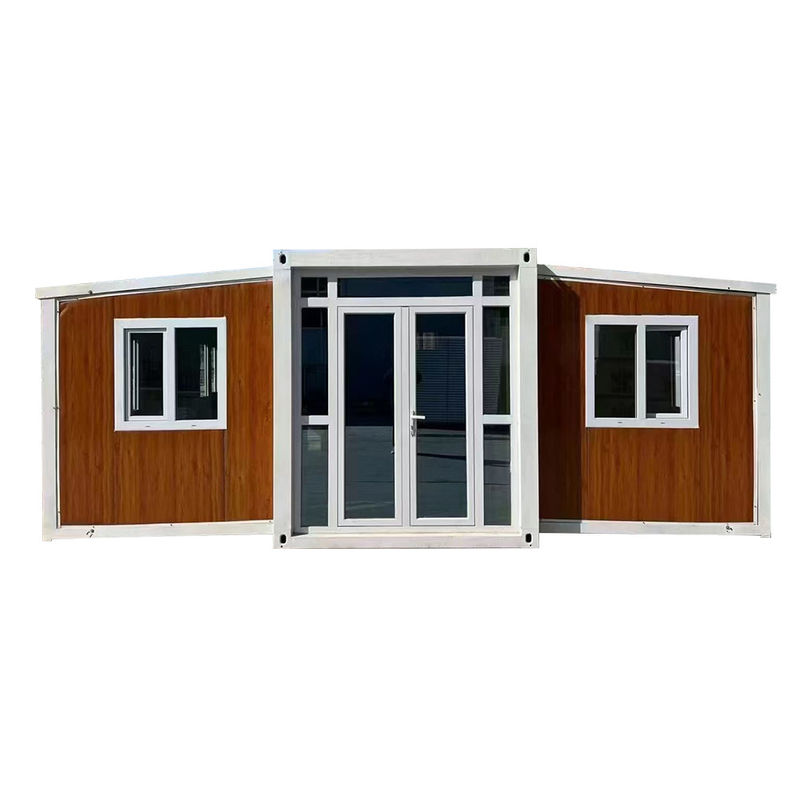 Custom kleur 2 slaapkamer geprefabriceerd huis met aluminium ramen en uitbreidbaar ontwerp
