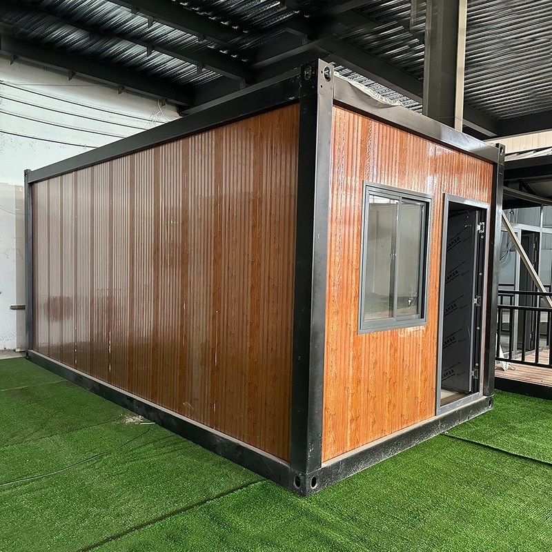 Prefab Windproof Sandwich Panel Container House Flat Pack met 3C/CE/CL/SAA standaard elektriciteit en stabiele structuur