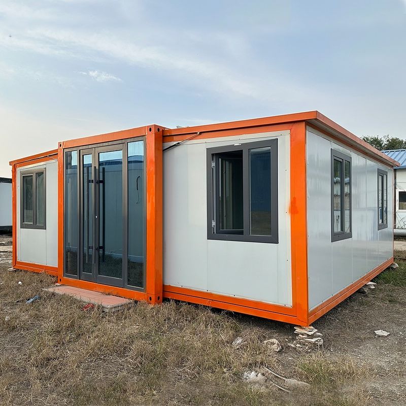 40ft verplaatsbaar uitbreidbaar huis met stalen raam woonkamer villa stalen luxe container huis en goede thermische isolatie