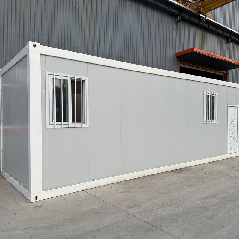 20 40 ft aangepast licht staal frame glasvezel dak flat pack container huis met modern ontwerp en aluminium venster