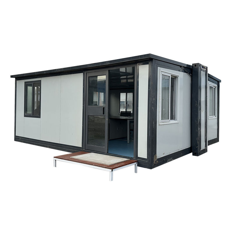 Aluminium legering deur staal frame 20 40 ft aangepaste lay-out kleur geprefabriceerd verplaatsbaar modulair uitbreidbaar container huis