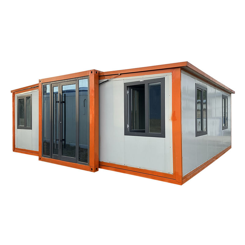20 ft Gereed gemaakt 2 slaapkamers Draagbaar Geprefabriceerd Uitbreidbaar Containerhuis voor kantoorgebouwen Structuur en efficiëntie