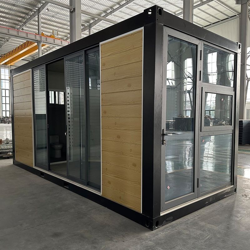 Gegalvaniseerde staalstructuur aangepaste kleur prefab flat pack container huis voor koolstofarm wonen